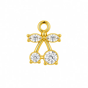 Sparkling Cherry Gold Charm – 2mm