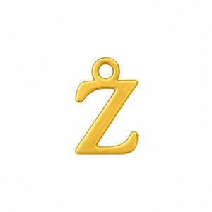 Z Initial Gold Letter Charm – 1.5mm