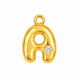 A Initial Bubble Crystal Charm – 2mm