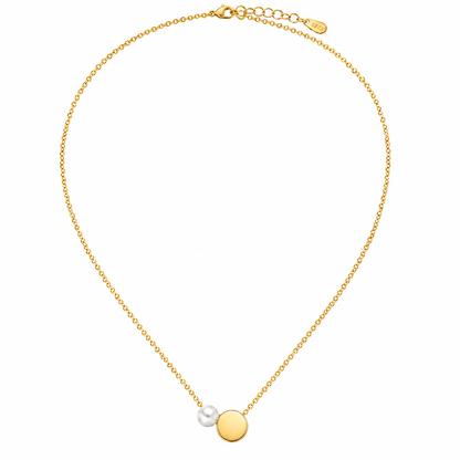 Dainty Gold Pearl Pendant Necklace