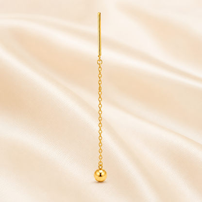 Gold Ball Threader Earrings