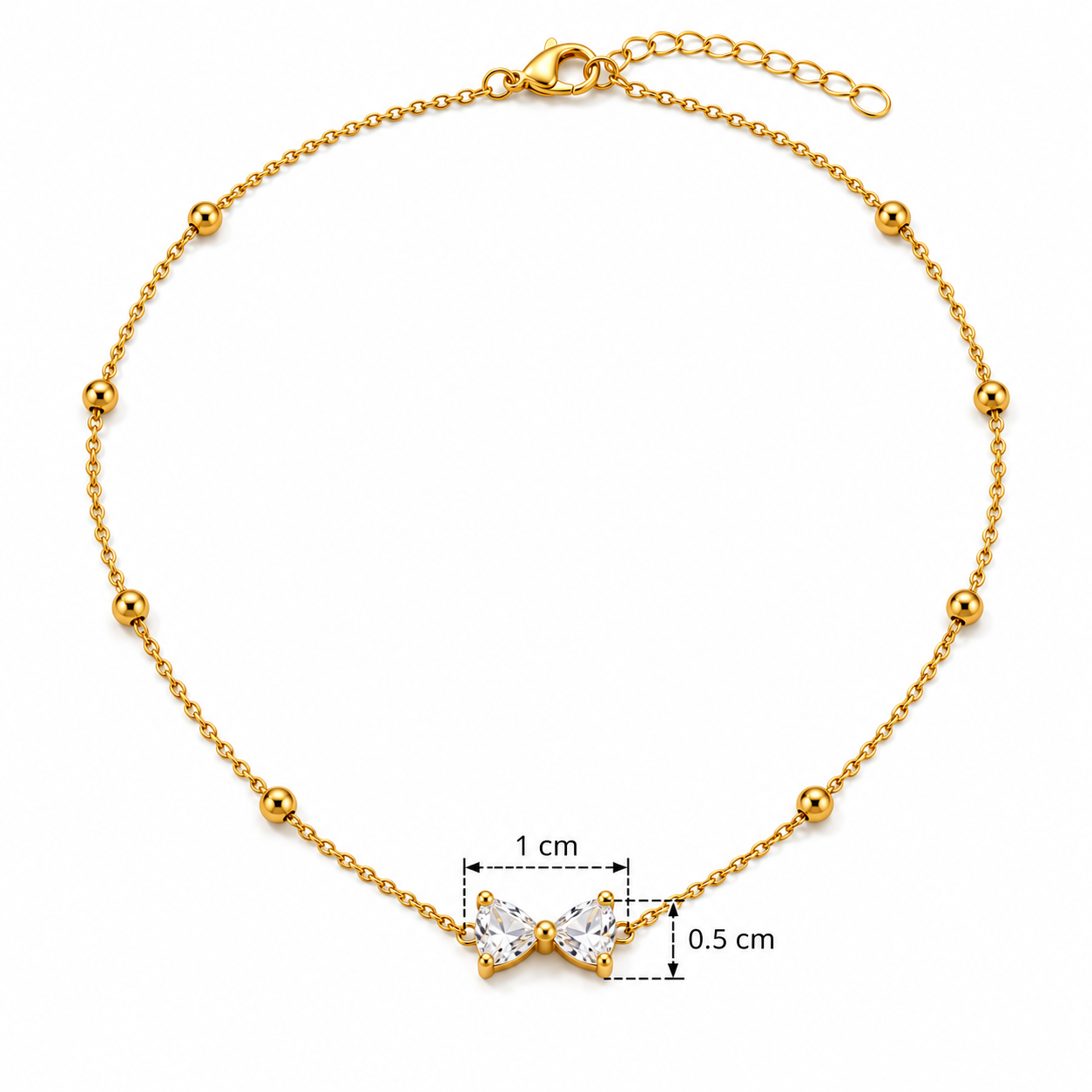 Dainty Gold Bow Necklace
