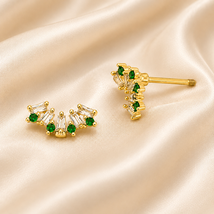 Emerald Reef Stud Earrings