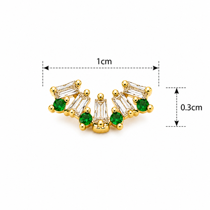 Emerald Reef Stud Earrings