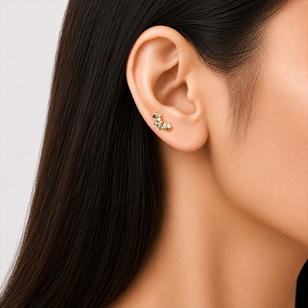 Emerald Reef Stud Earrings