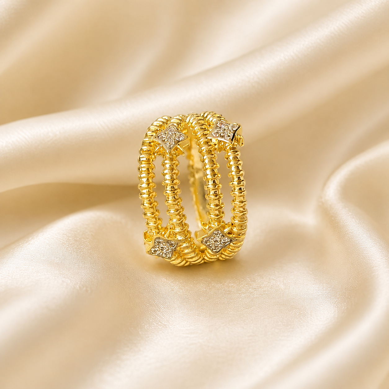 Crownweave Gold Ring