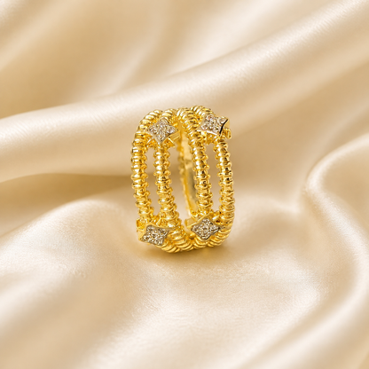 Crownweave Gold Ring