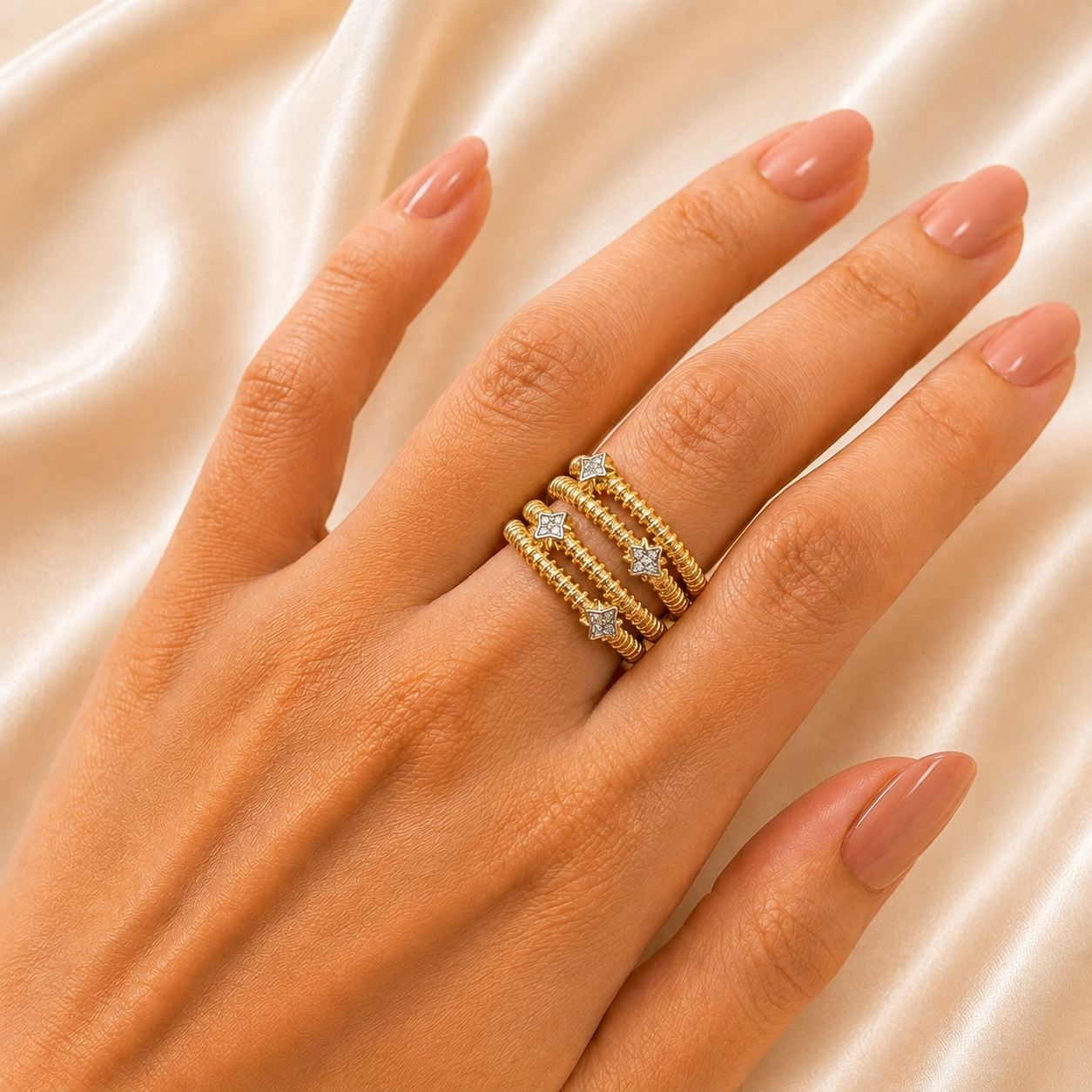 Crownweave Gold Ring