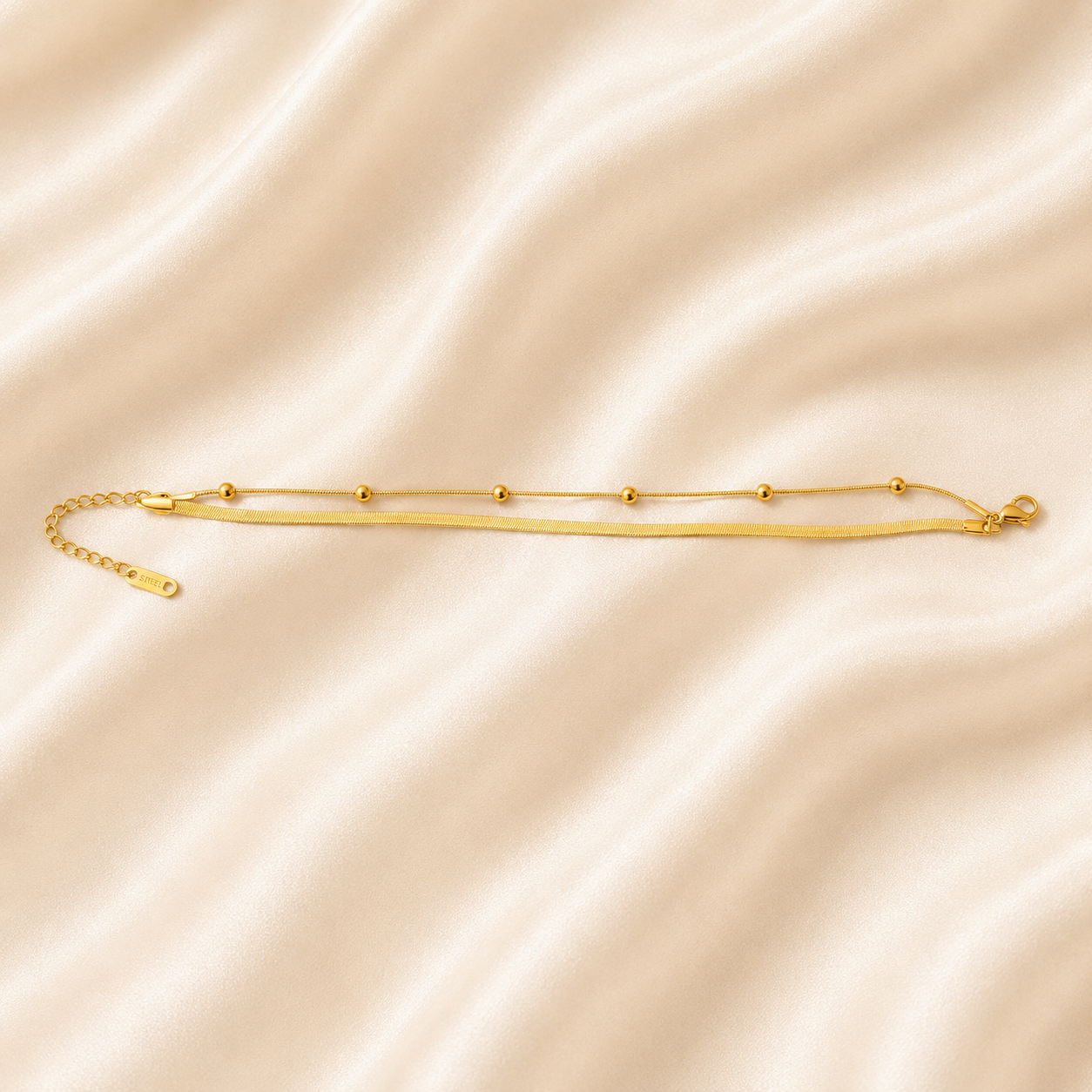 Double Beaded Anklet