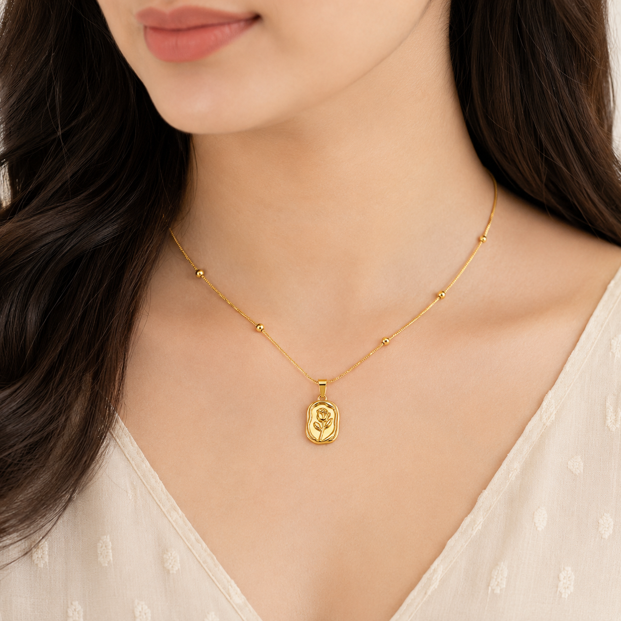 Vintage Rose Necklace