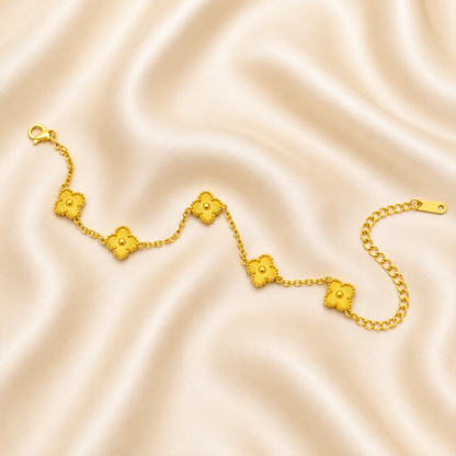 Golden Fleur Link Bracelet