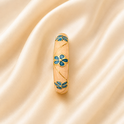 Coastal Bloom Floral Enamel Ring