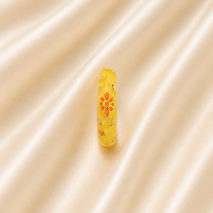 Marigold Bloom Enamel Ring