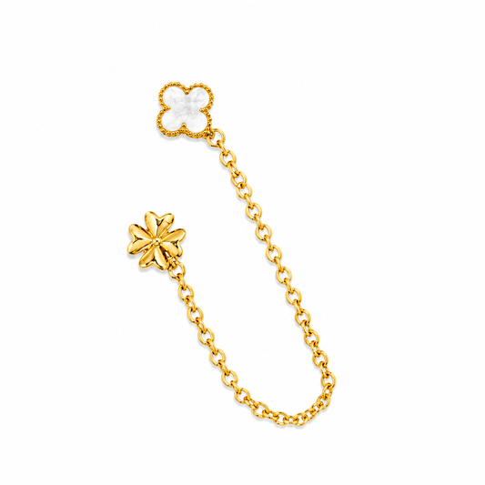 Clover Link Double Stud Earrings