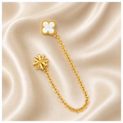 Clover Link Double Stud Earrings