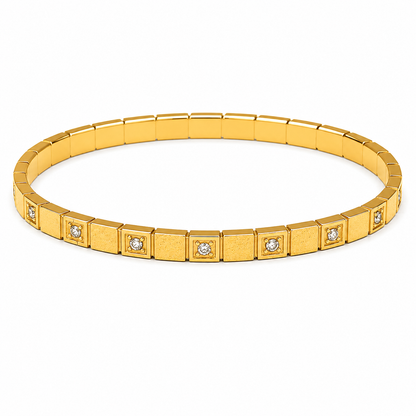 Sugar Kiss Cuff Bangle Bracelet in gold, cute minimalist bangle for women with soft-girl aesthetic