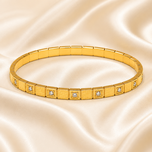 Golden Sugar Kiss Cuff Bangle Bracelet