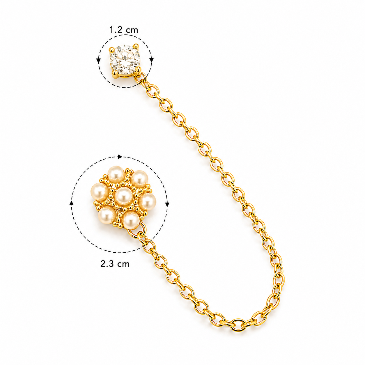 Pearl Bloom Chain Earrings