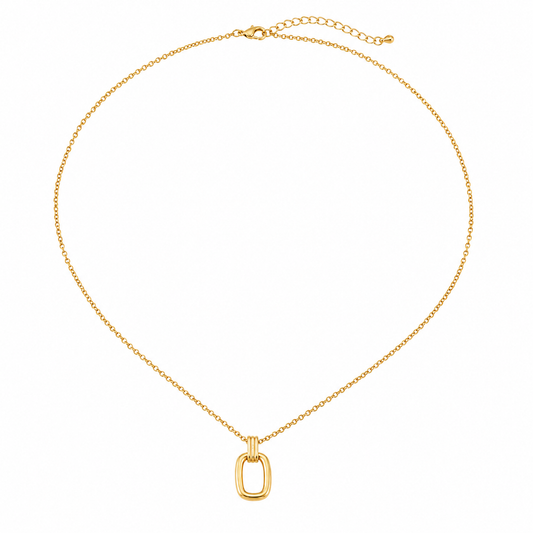 Hollow Book Necklace in gold with unique book-inspired pendant, lightweight waterproof anti-tarnish stainless steel jewelry
